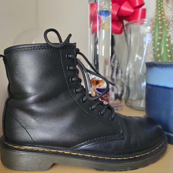 Dr. Martens Black Leather Lace-Up Boots - Picture 5 of 6
